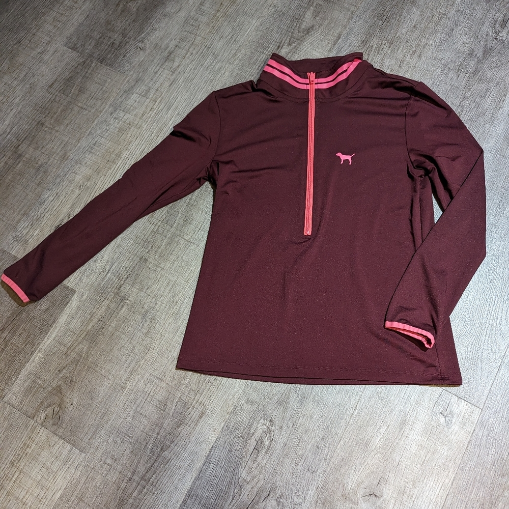 PINK half zip pullover